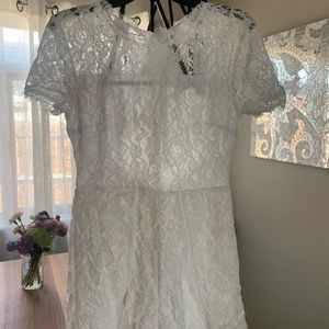 Francesca’s White Lace Romper - Size Medium - NWT